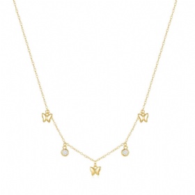 Butterfly CZ Charm Necklace