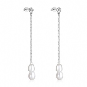 Pearl Chain Drop Earrings