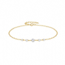 Single Row 5 CZ Bracelet