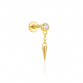 Cone Dangling Diamond Stud