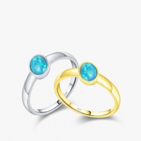 Opal Solitaire Ring