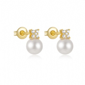 Pearl CZ Studs