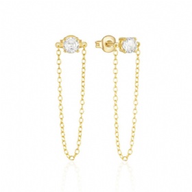 Diamond Chain Earrings