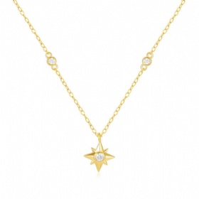 Eight-pointed Star Diamond Necklace