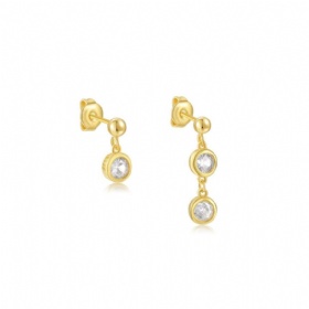 Asymmetric CZ Dangling Earrings